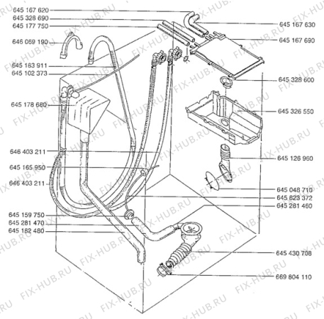 Взрыв-схема стиральной машины Aeg LAV50600 - Схема узла Hydraulic System 272